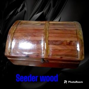 Homemade jewelry box made out of seeder wood